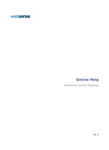 Websense Content Gateway Online Help