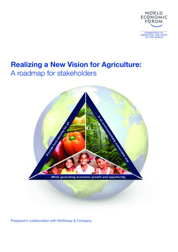 Realizing A New Vision For Agriculture: A Roadmap For .