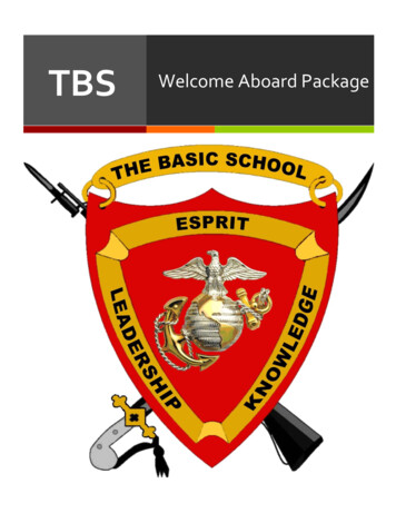 TBS Welcome Aboard Package - United States Marine Corps