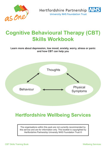 Cognitive Behavioural Therapy (CBT) Skills Workbook