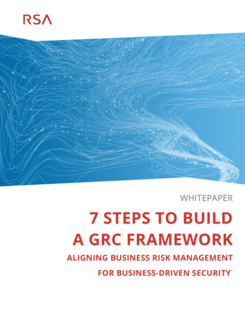 WHITEPAPER 7 STEPS TO BUILD A GRC FRAMEWORK