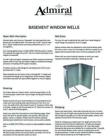 BASEMENT WINDOW WELLS - Admiral Steel