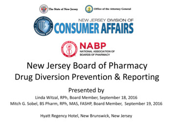 New Jersey Board Of Pharmacy Drug Diversion Prevention