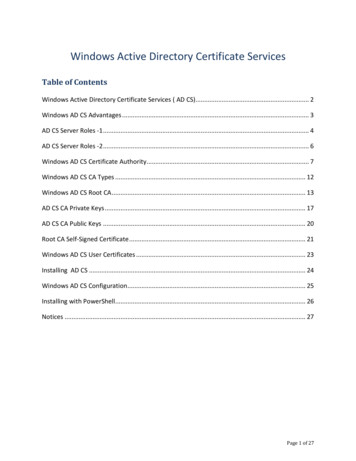 Windows Active Directory Certificate Services