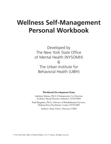 Wellness Self-Management Personal Workbook