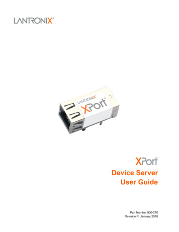 XPort Device Server User Guide - Lantronix