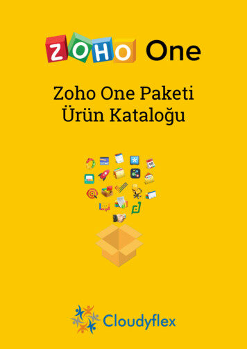 Zoho One Paketi Ürün Kataloğu