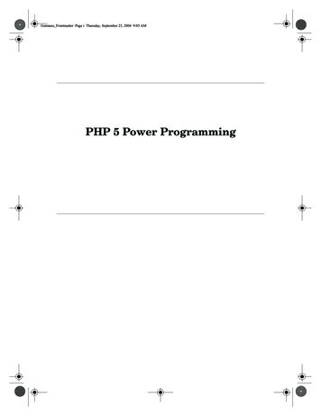 PHP 5 Power Programming - Pearsoncmg 
