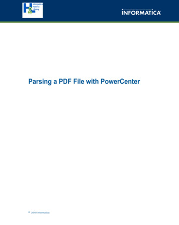 Parsing A PDF File With PowerCenter