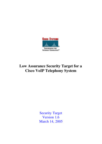 Cisco VoIP Low Assurance Security Target-1.6-Cisco