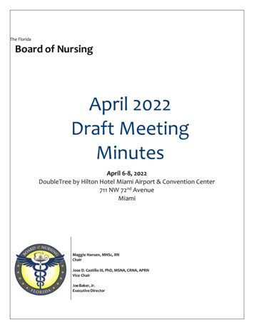 April 2022 Draft Meeting Minutes - Floridasnursing.gov