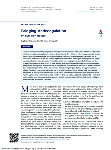Bridging Anticoagulation - ACC