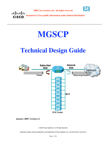 External MGSCP - Design Guide - Version 2.2 - 001 - Cisco