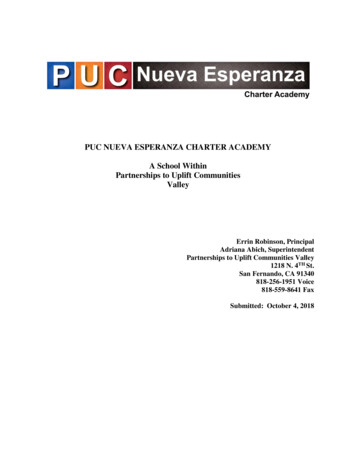 PUC NUEVA ESPERANZA CHARTER ACADEMY A School Within .