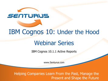 IBM Cognos 10: Under The Hood Webinar Series