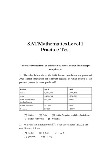 SAT Mathematics Level 1 Practice Test
