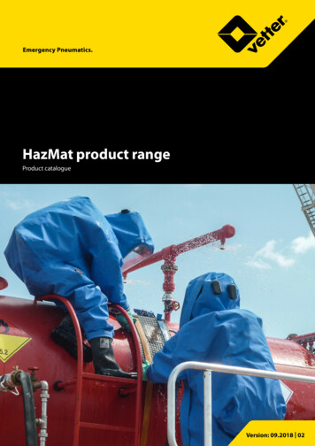 HazMat Product Range - Vetter