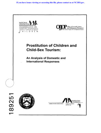 Prostitution Of Children And Child-Sex Tourism