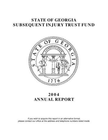 2004 ANNUAL REPORT - Sitf.georgia.gov