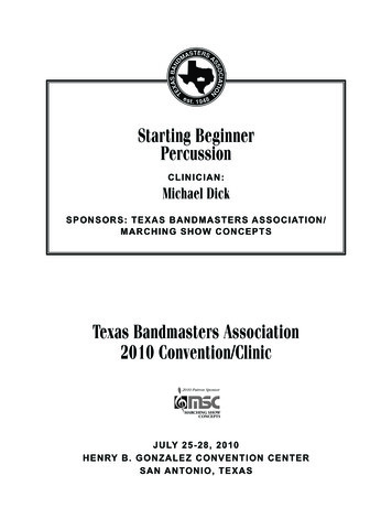 Starting Beginner Percussion - Texas Bandmasters
