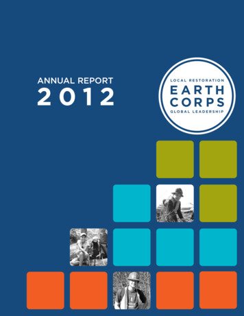 ANNUAL REPORT 2012 - EarthCorps