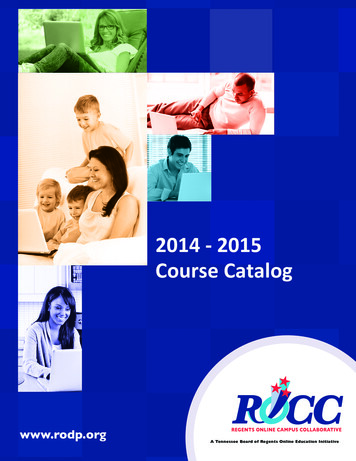 2014 - 2015 Course Catalog