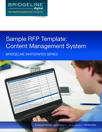Sample RFP Template: Content Management System