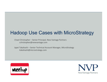 Hadoop Use Cases With MicroStrategy - Meetup