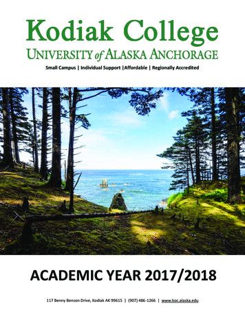 ACADEMIC YEAR 2017/2018 - Kodiak College