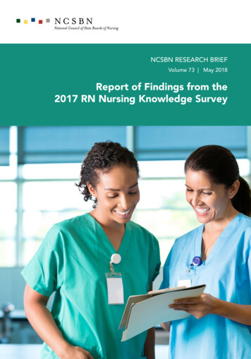 Report Of Findings From The 2017 RN Nursing Knowledge 