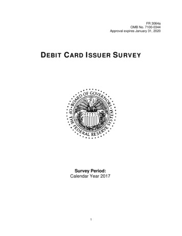 DEBIT CARD ISSUER SURVEY - Federal Reserve