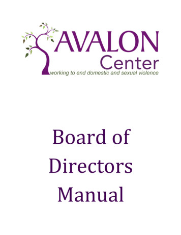 Board Of Directors Manual