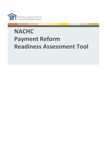 NACHC% Payment%Reform%% Readiness%Assessment%Tool%