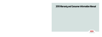 2018 Kia Warranty And Consumer Information Manual