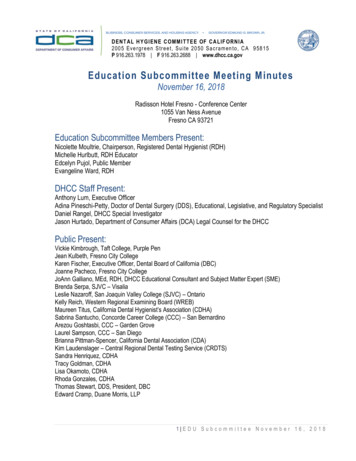 Education Subcommittee Meeting Minutes