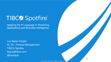 Applications And Business Intelligence TIBCO Spotfire