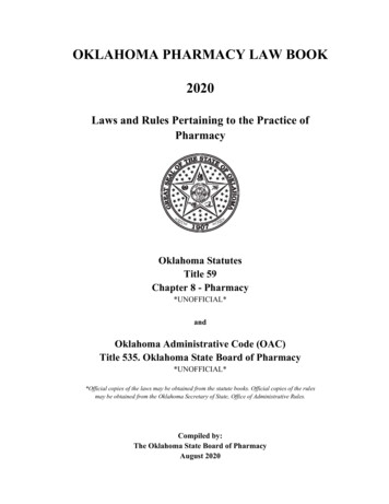 2020 Rule Book - Oklahoma