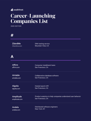 Career-Launching Companies List - Wealthfront