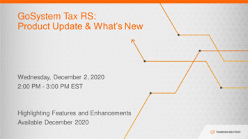 GoSystem Tax RS: Product Update & What’s New