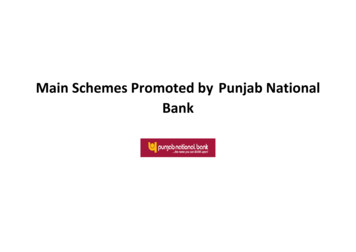 Main Schemes Promoted By Punjab National Bank