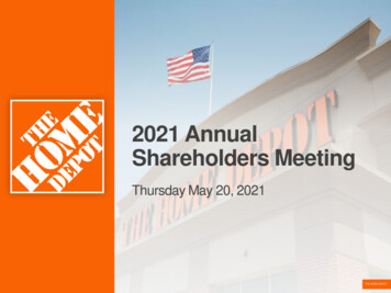 2021 Annual Shareholders Meeting - The Home Depot