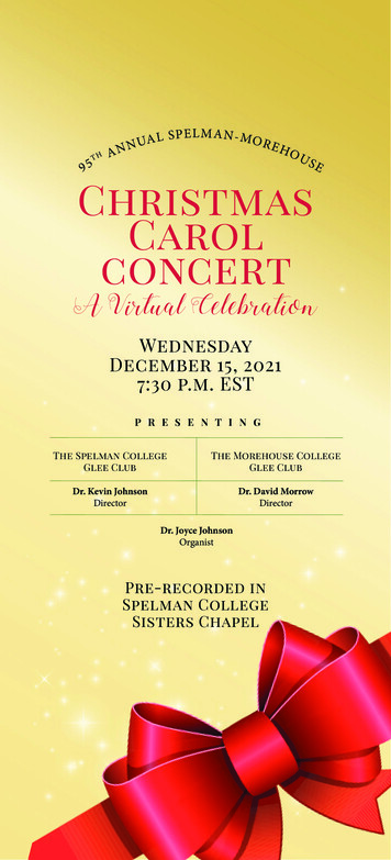 RE Christmas Carol Concert - Spelman.edu