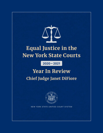 Equal Justice In The New York State Courts