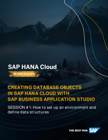 CREATING DATABASE OBJECTS IN SAP HANA CLOUD WITH 
