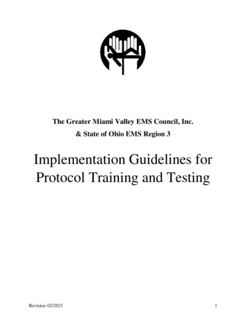 Implementation Guidelines For Protocol Training And Testing