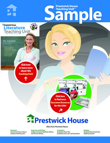 Sample Prestwick House Teaching Unit