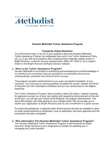 Houston Methodist Tuition Assistance Program Frequently .