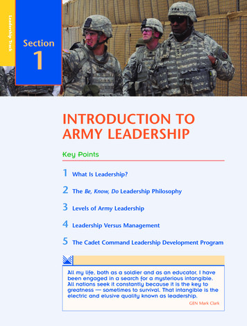 INTRODUCTION TO ARMY LEADERSHIP - Uakron.edu