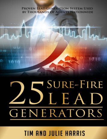 25 Sure-Fire Lead Generators - Tim 