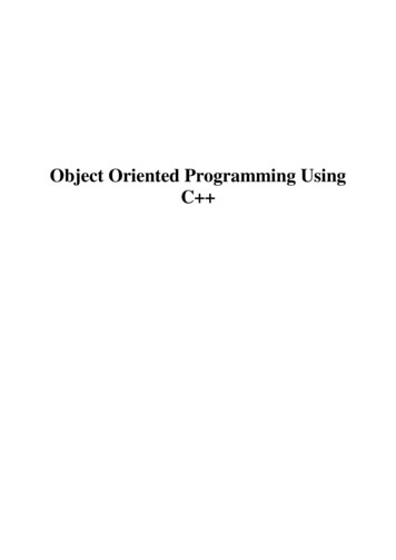 Object Oriented Programming Using C 